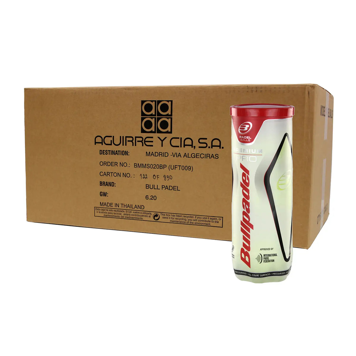 Bullpadel Premium Balls Box (24 Cans)