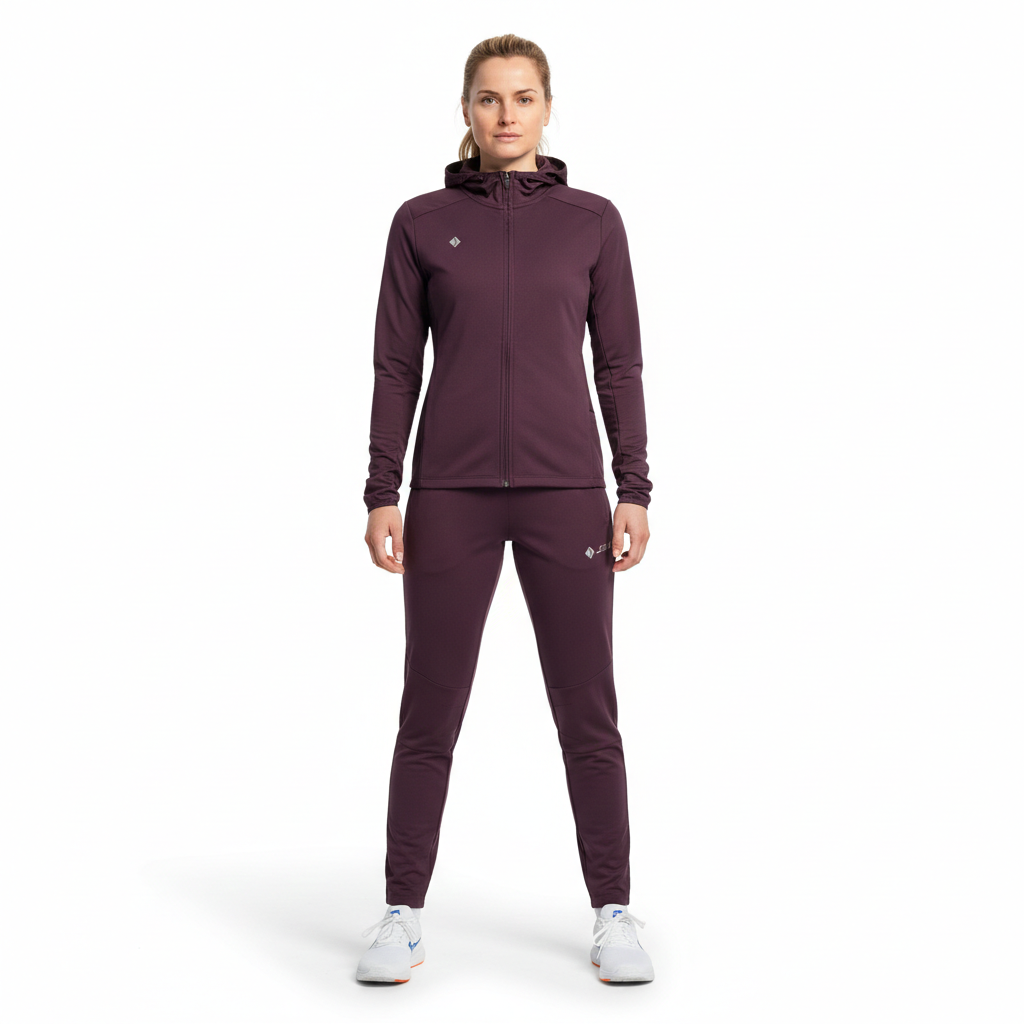 JDH Hooded Midlayer Plum W set
