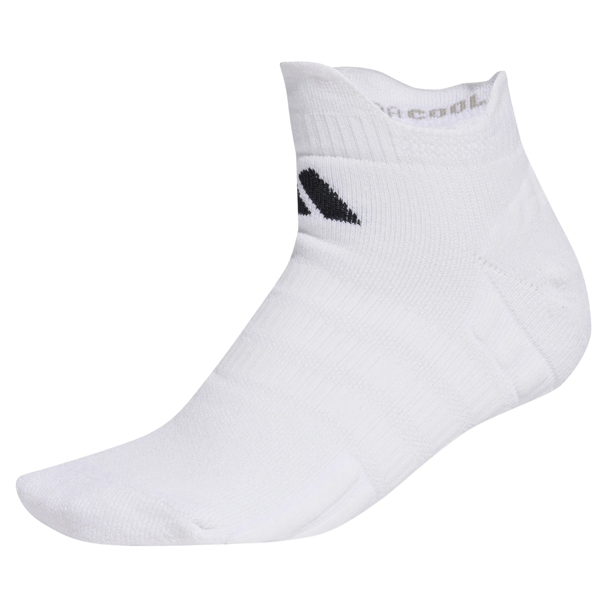 Adidas Padel Low Sock White/Black - zijaanzicht van de lage gevoerde sok