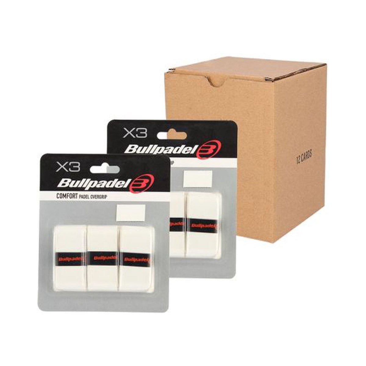Bullpadel Overgrips GB1603 Blanco, 12x3 unidades