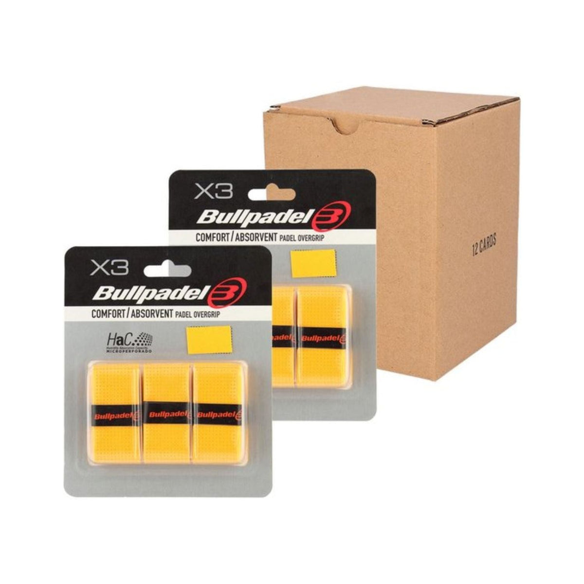 Bullpadel Overgrips GB1603 Yellow 12x3 pieces