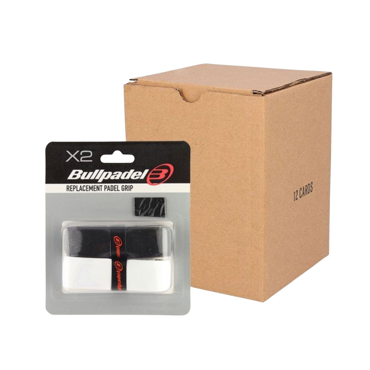 Bullpadel Replacement Grip Black/White (12 x 2 sztuki)