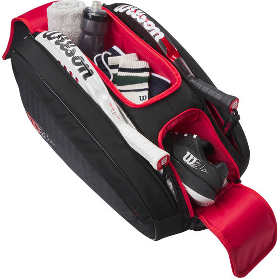 Sac à raquettes Wilson Bela V3 Noir/Rouge Noir