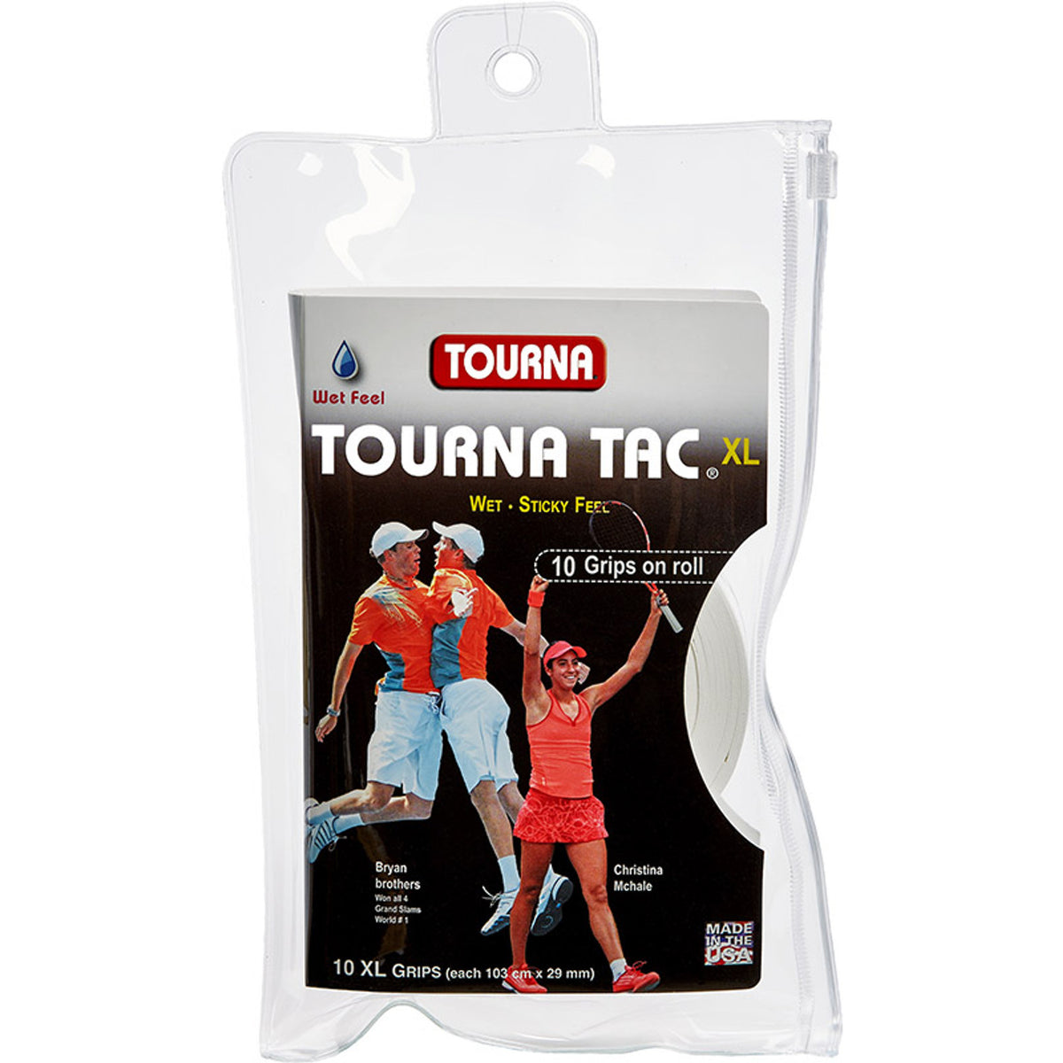 Tourna Overgrip XL White 10 Pack