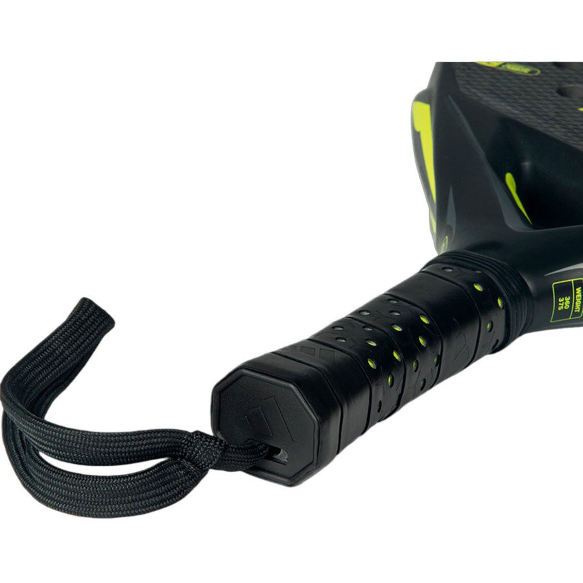 Close-up van de grip en zwarte polsband van de Adidas Arrow Hit 2026