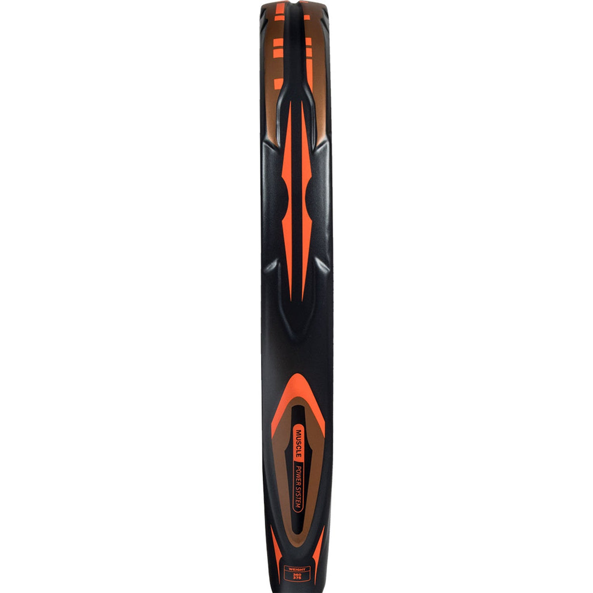 Vista lateral do Adidas Arrow Hit Carbon CTRL 2026 com detalhes em laranja-cobre