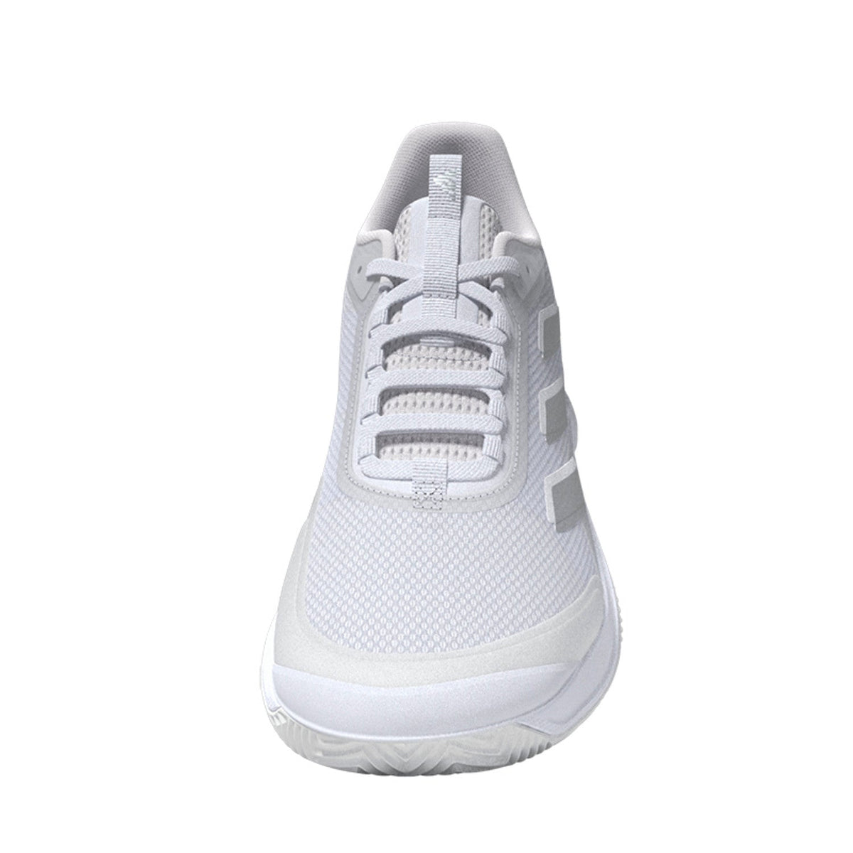 Adidas Avacourt 2 CL W in Cloud White, Vorderansicht mit atmungsaktiver Mesh-Zehenkappe und Schnürverschluss