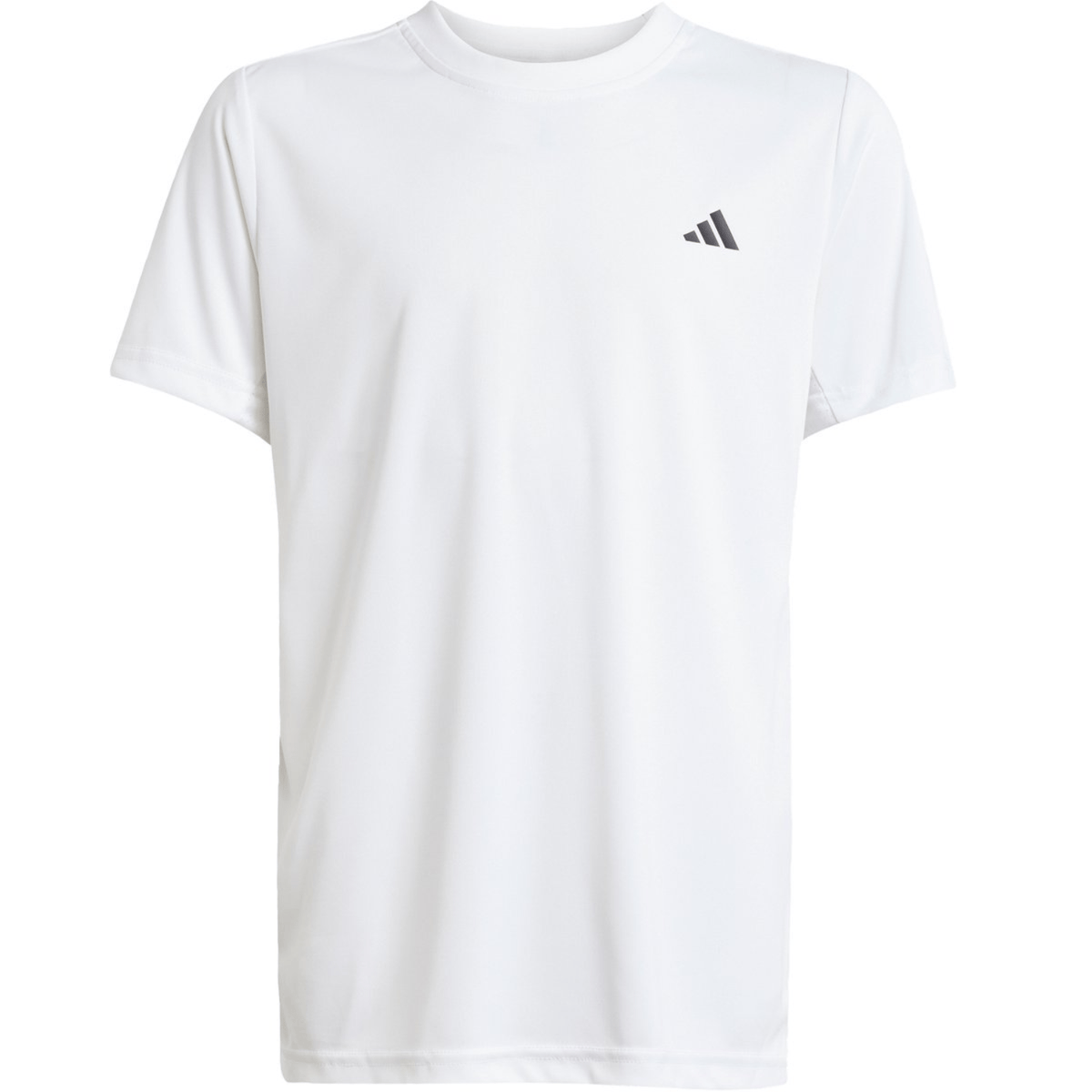 Vooraanzicht van het witte Adidas Boys Club T-shirt met korte mouwen en zwart logo op de borst