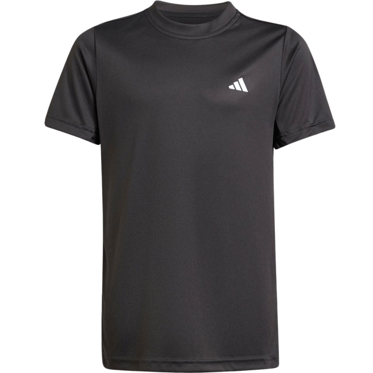 Vooraanzicht van het zwarte Adidas Boys Club T-shirt met wit logo op de rechterborst