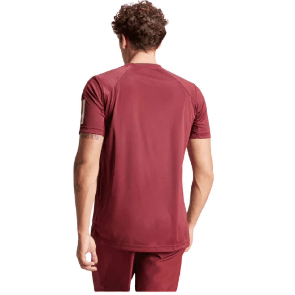 Adidas Club 3 - Stripes T-Shirt Burgundy -