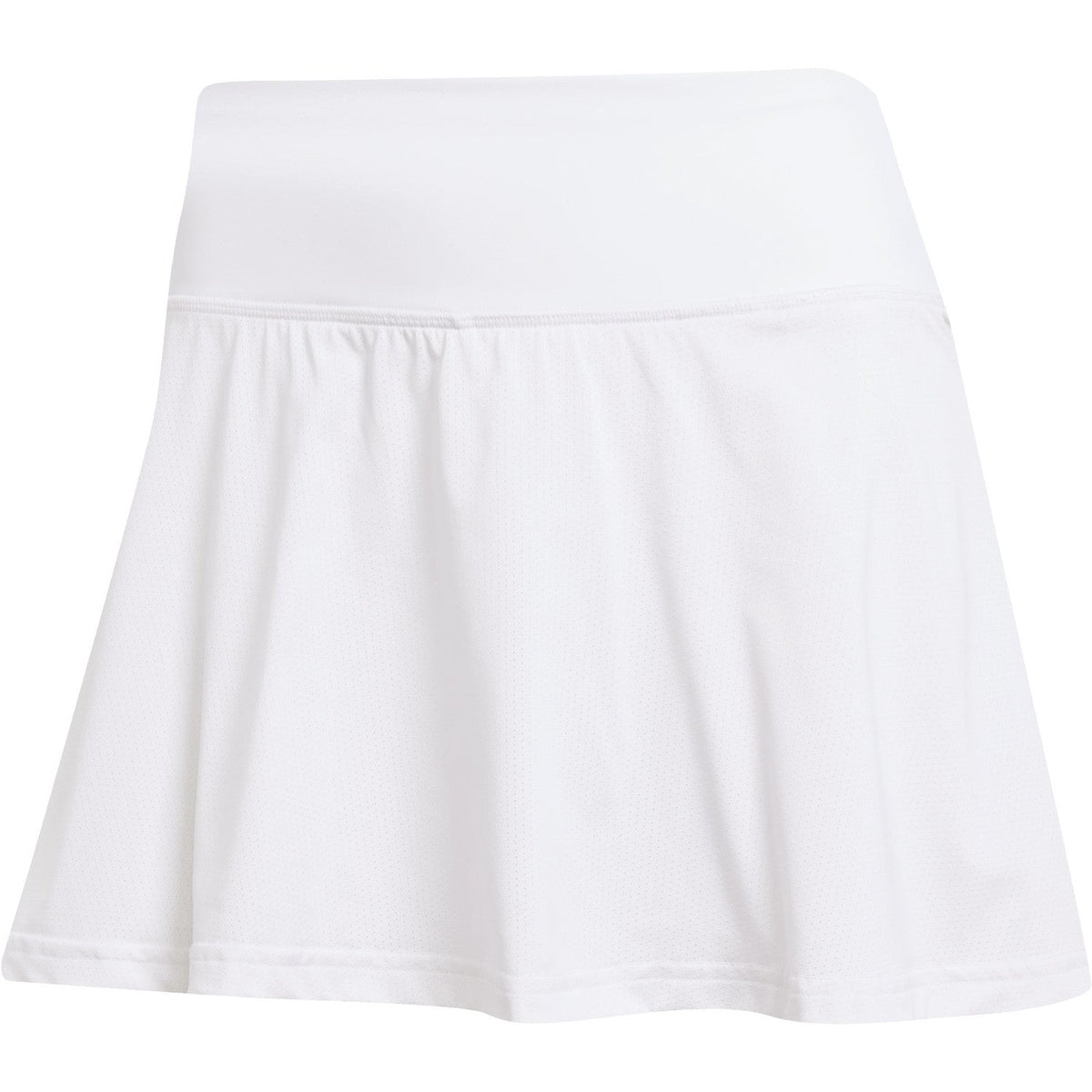 Witte Adidas Club rok met brede tailleband, plat vooraanzicht