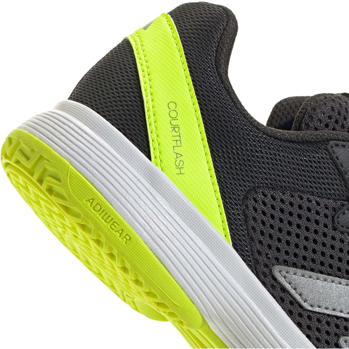 adidas Courtflash Junior K Dark Grey/Lime -