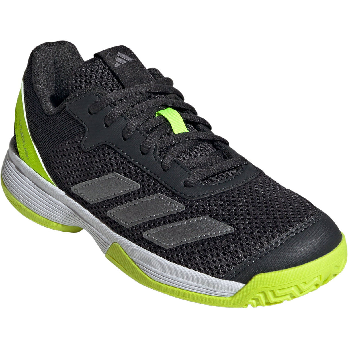 adidas Courtflash Junior K Dark Grey/Lime -