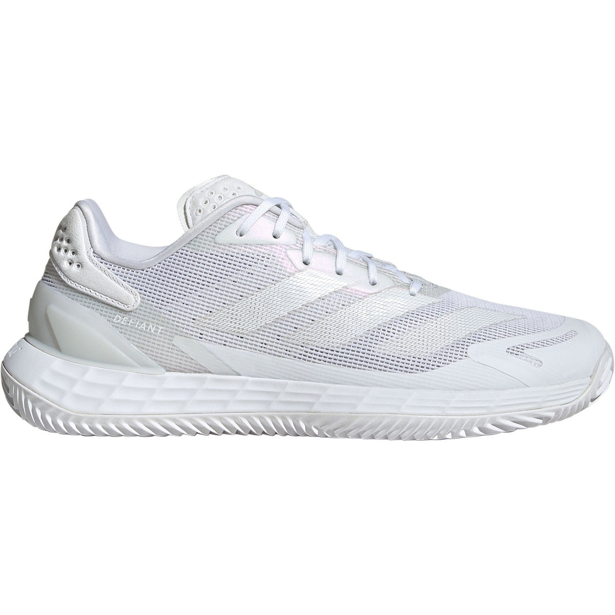 Adidas Defiant Speed 2 W CL padelsko för damer i helt vitt, sidovy
