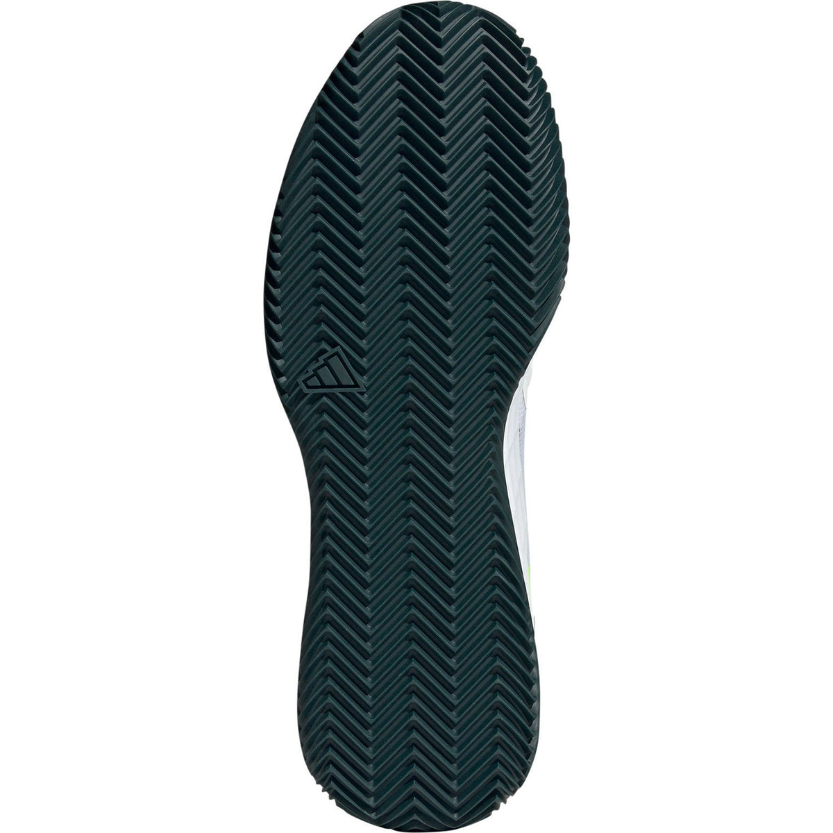 Suela de color verde oscuro de las Adidas Defiant Speed M con perfil en espiga para pista de césped artificial
