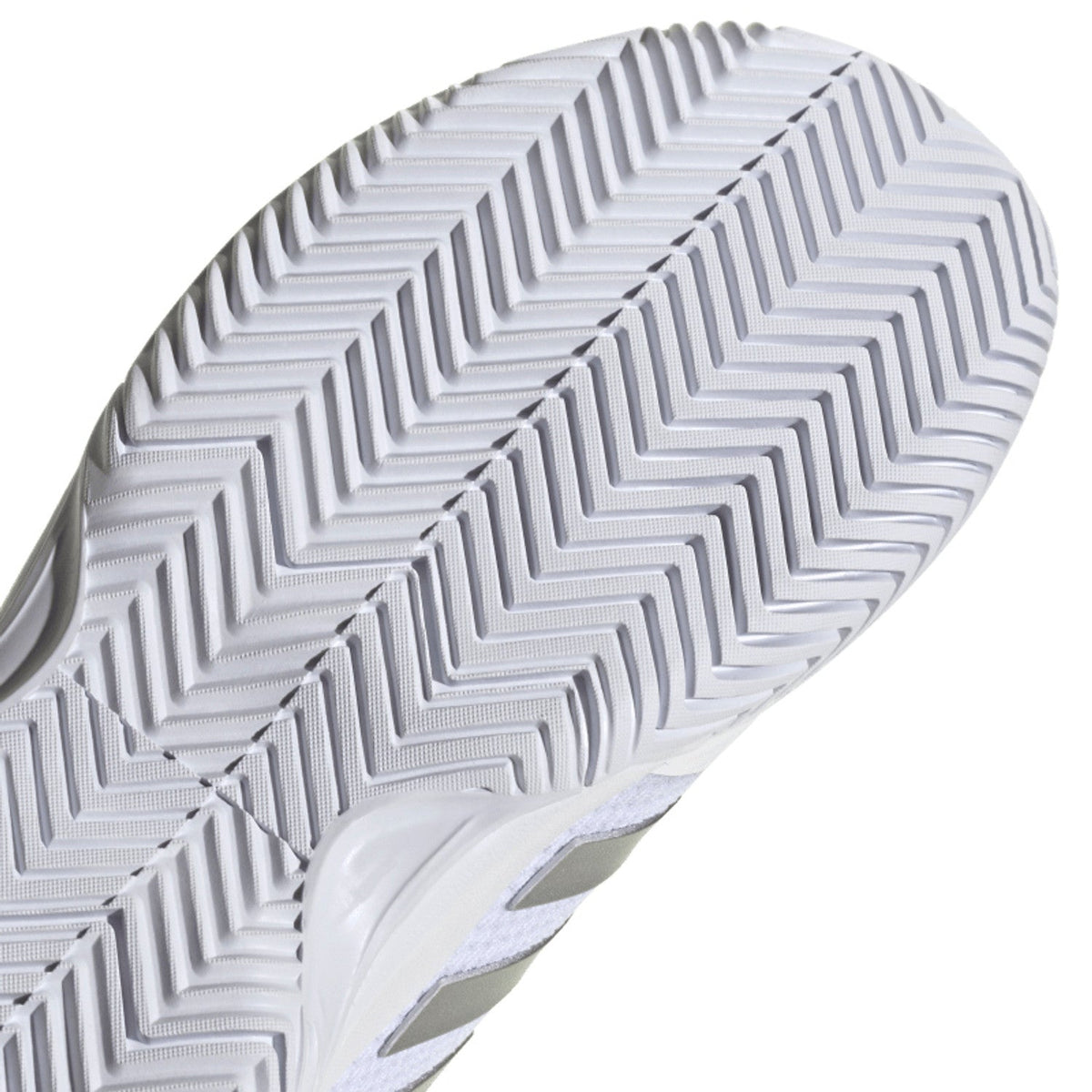 Adidas Gamecourt 2 W en Cloud White, détail de la semelle extérieure Adiwear avec profil en chevrons
