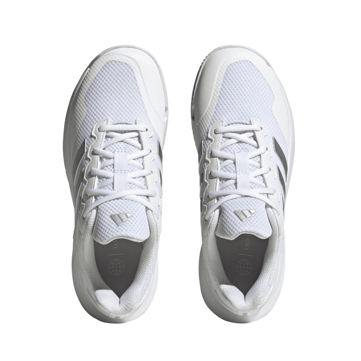 Adidas Gamecourt 2 W en Cloud White, la paire vue de dessus