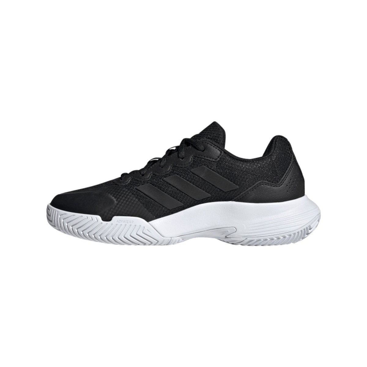 Adidas Gamecourt 2 W en Core Black, vue de profil de la chaussure