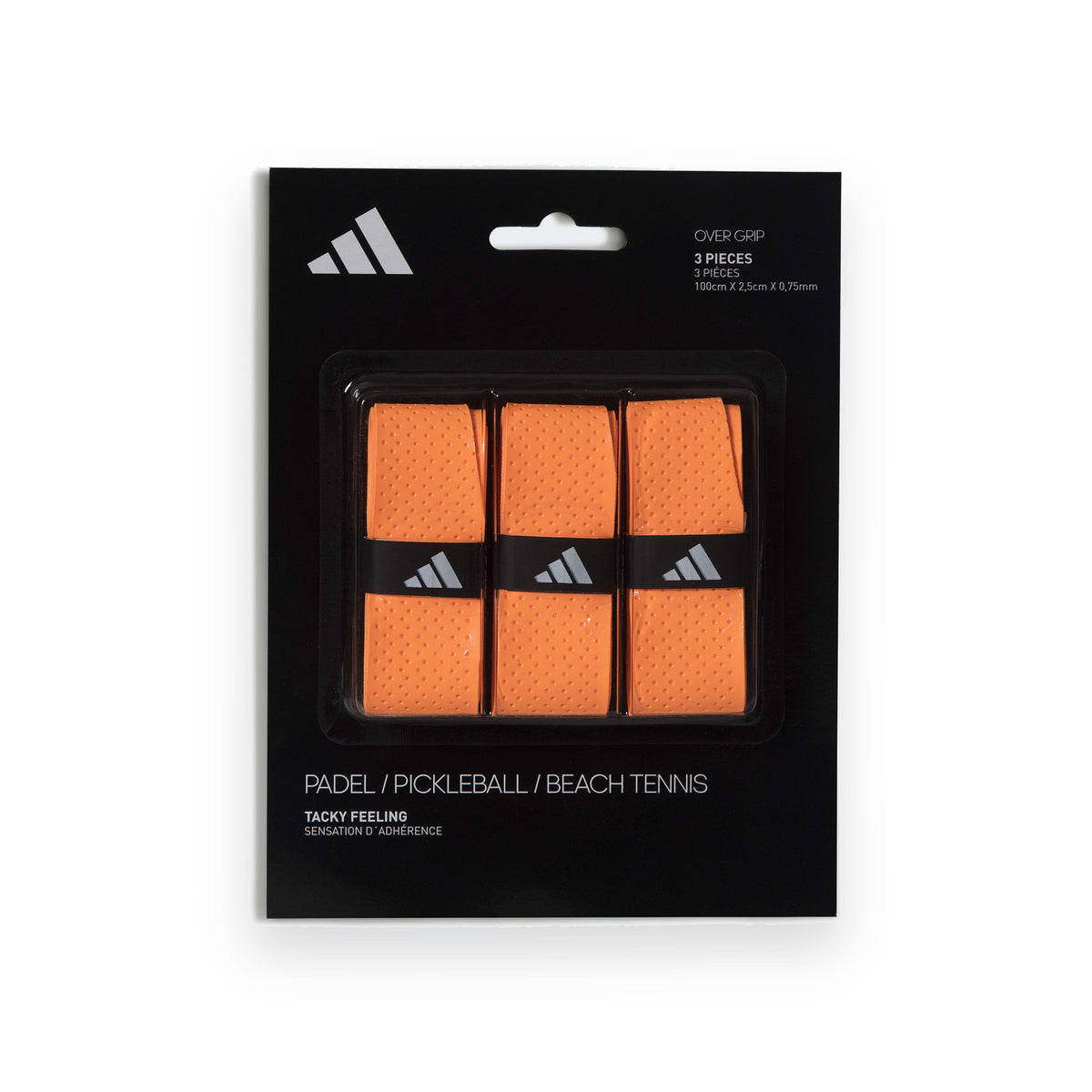 Adidas Overgrip Orange 3 Pack, verpakking met drie overgrips