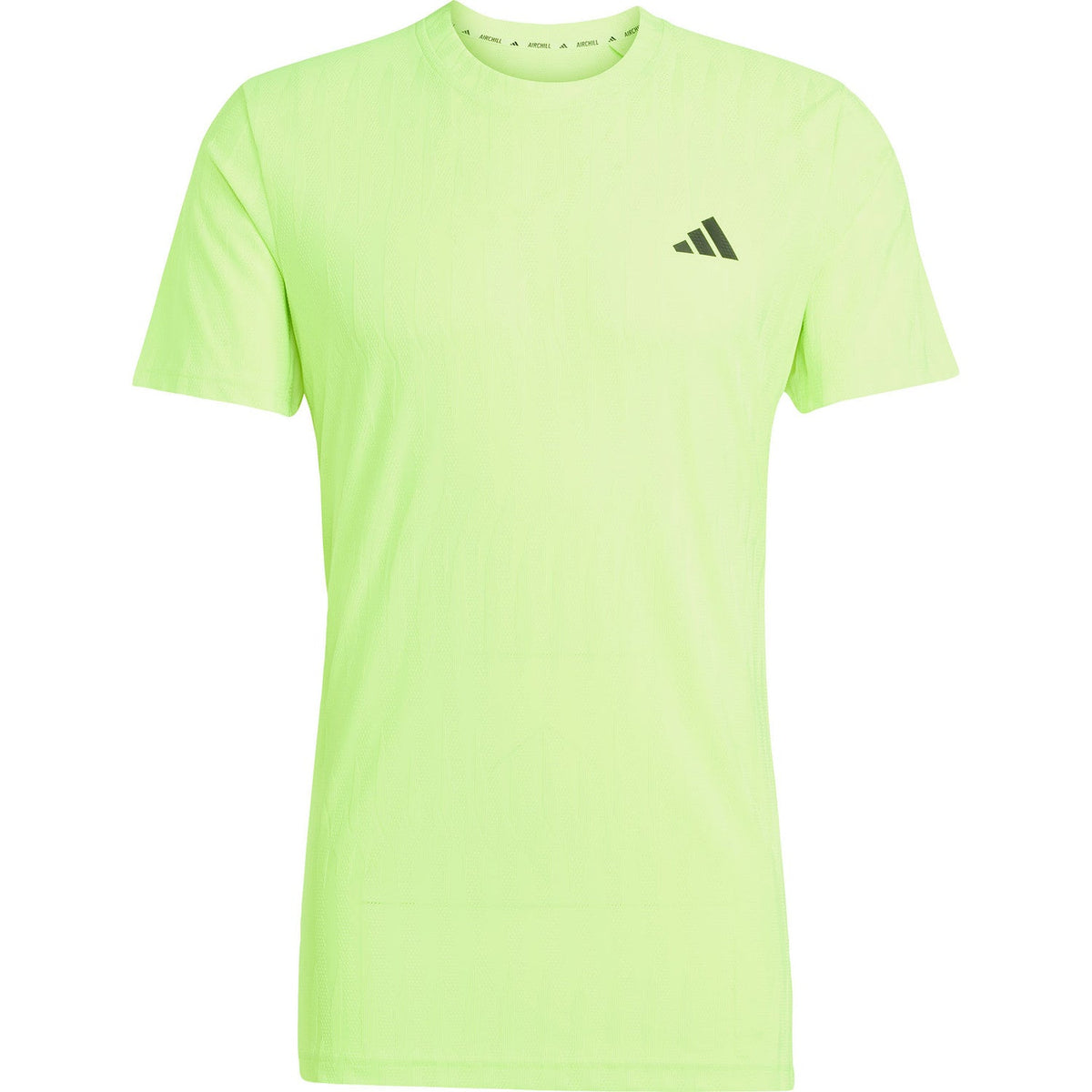 Limettengrünes Adidas Freelift T-Shirt für Herren, Frontansicht von vorne