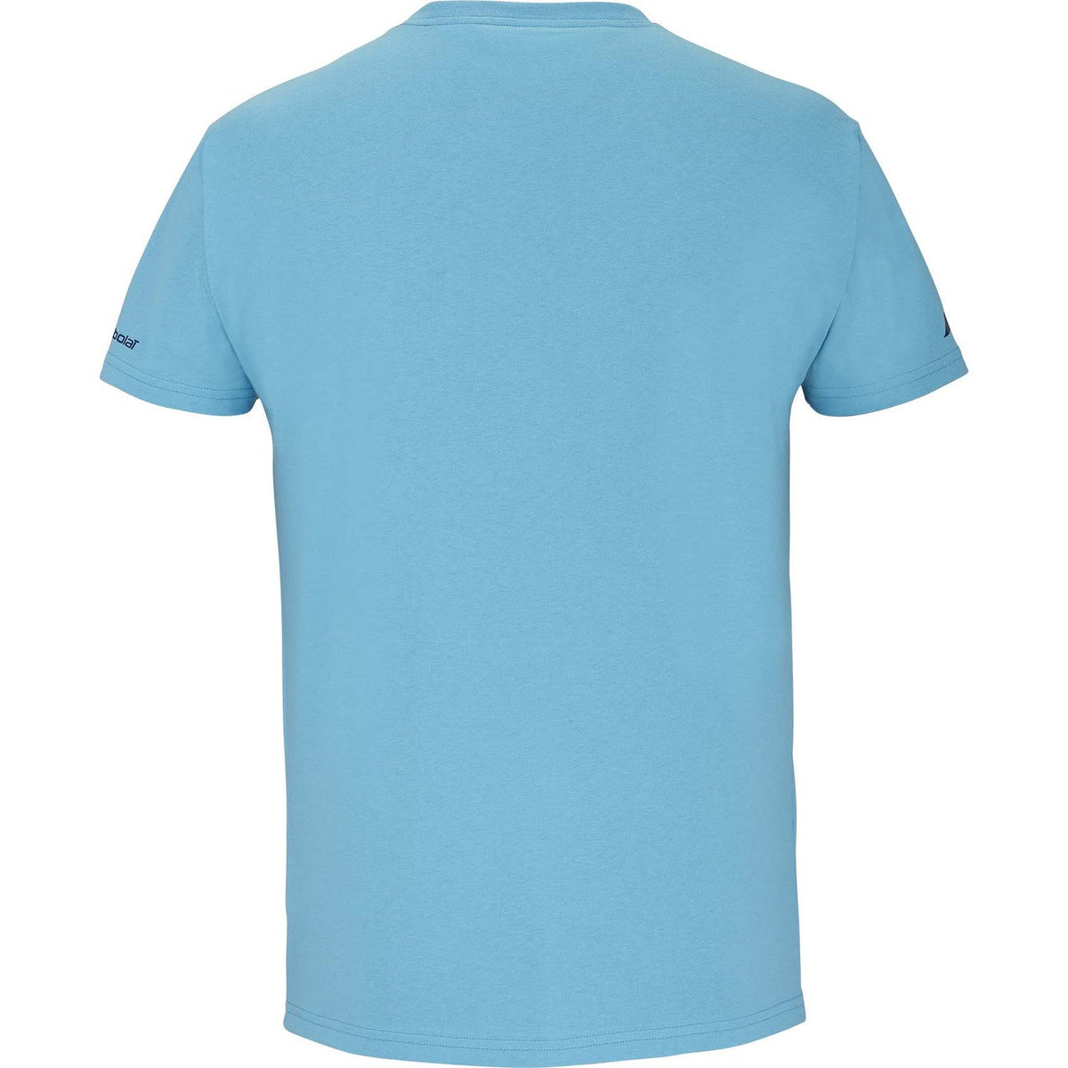 Achteraanzicht van het Babolat Cotton T-shirt Lebron Cyan Blue met korte mouwen