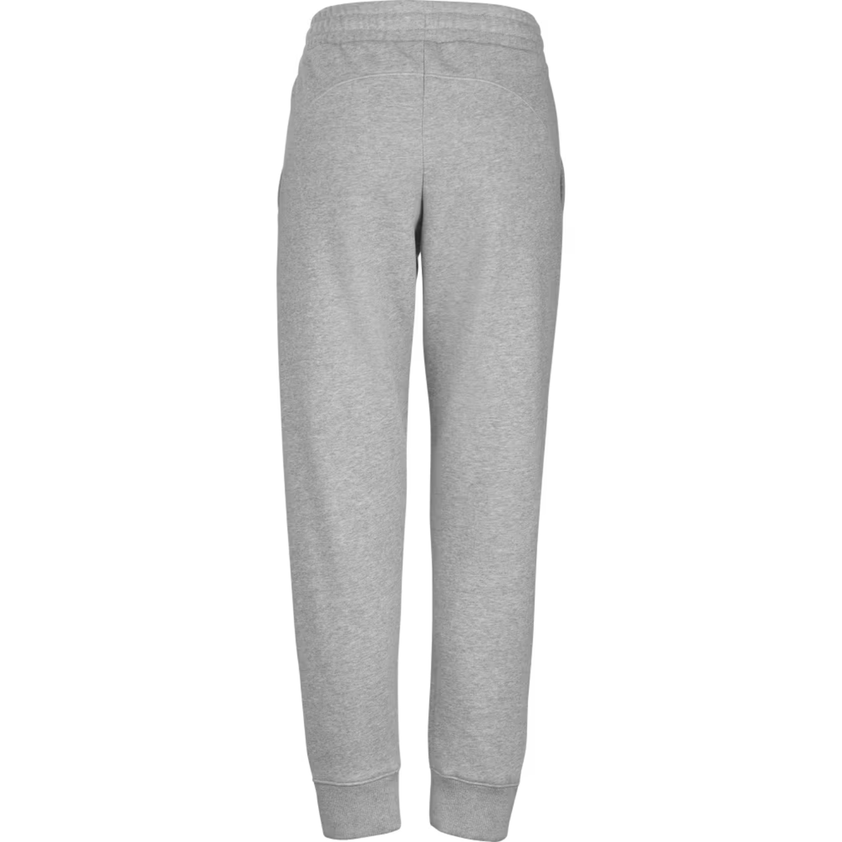Achterzijde van de grijze Babolat Exercise Jogger Pant W met effen pijpen en boorden