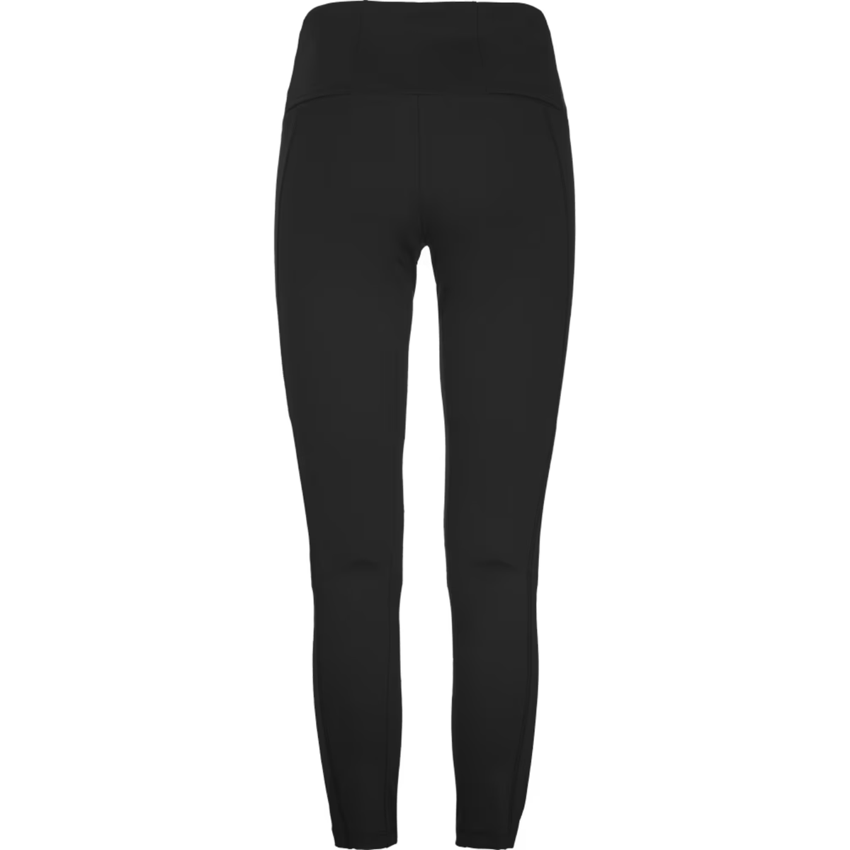Achterzijde van de zwarte Babolat Exercise Legging 7/8 W met brede tailleband
