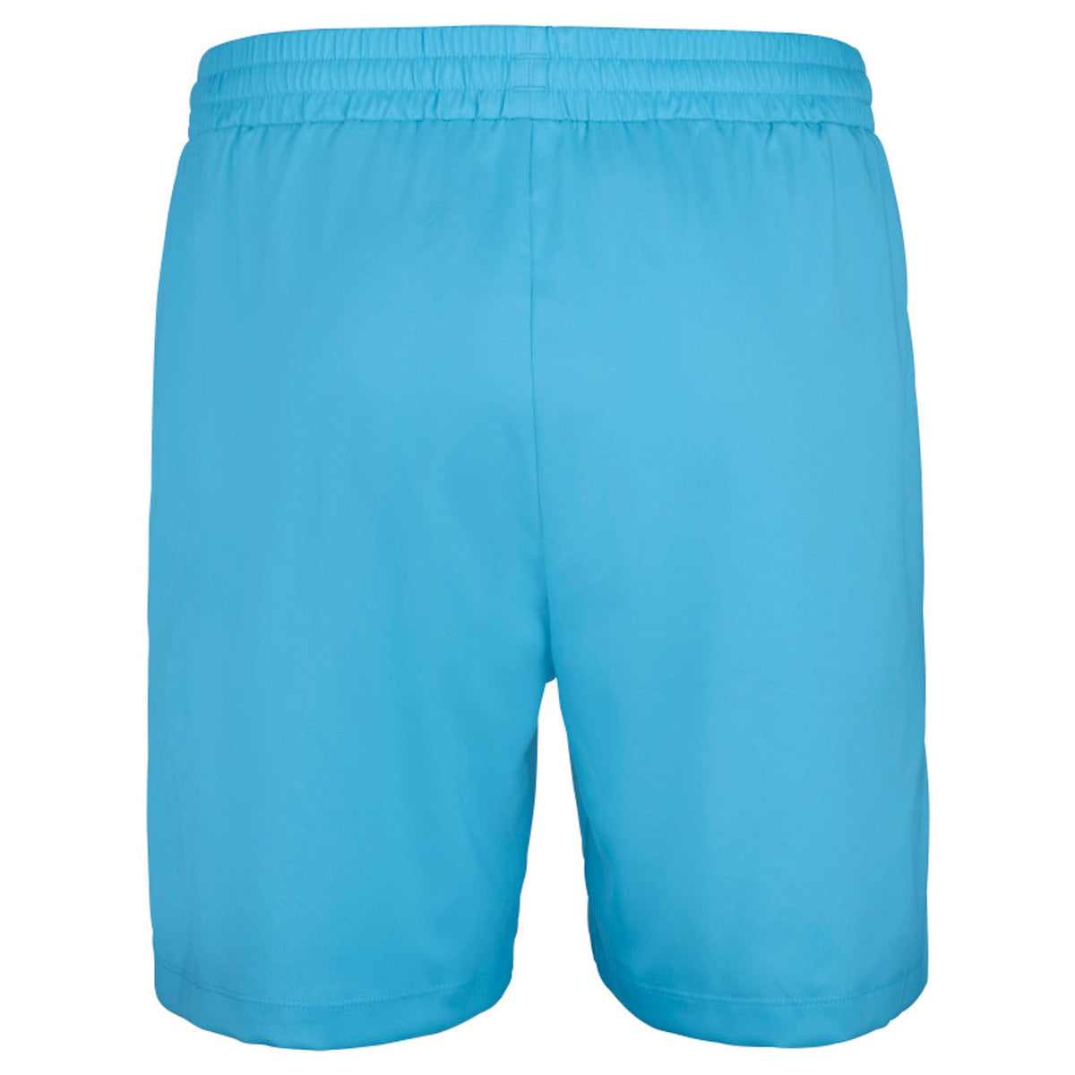 Achterkant van de turquoise Babolat Play short, plat gefotografeerd