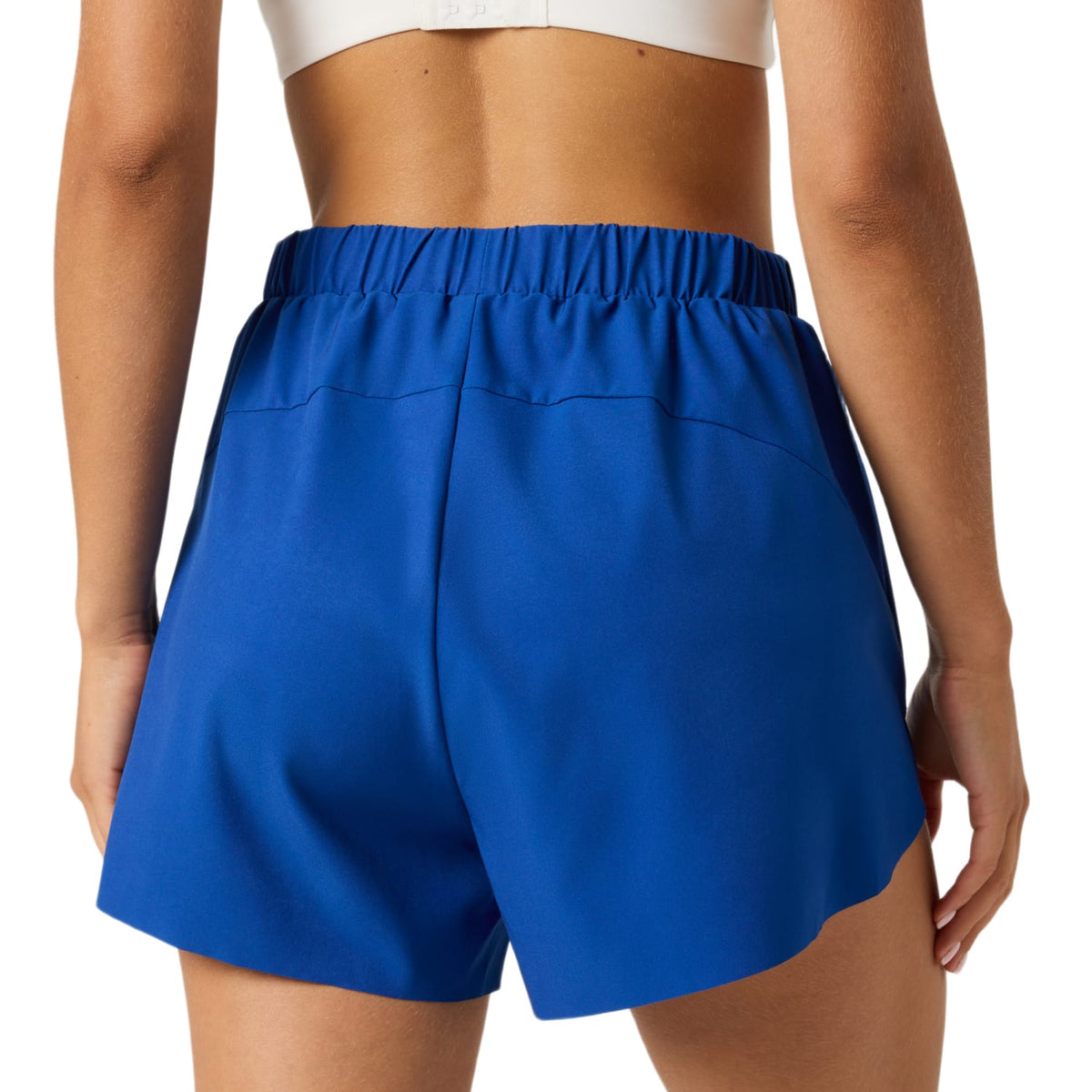 Achterzijde van de Bjorn Borg Ace 2-in-1 short in kobaltblauw met elastische tailleband