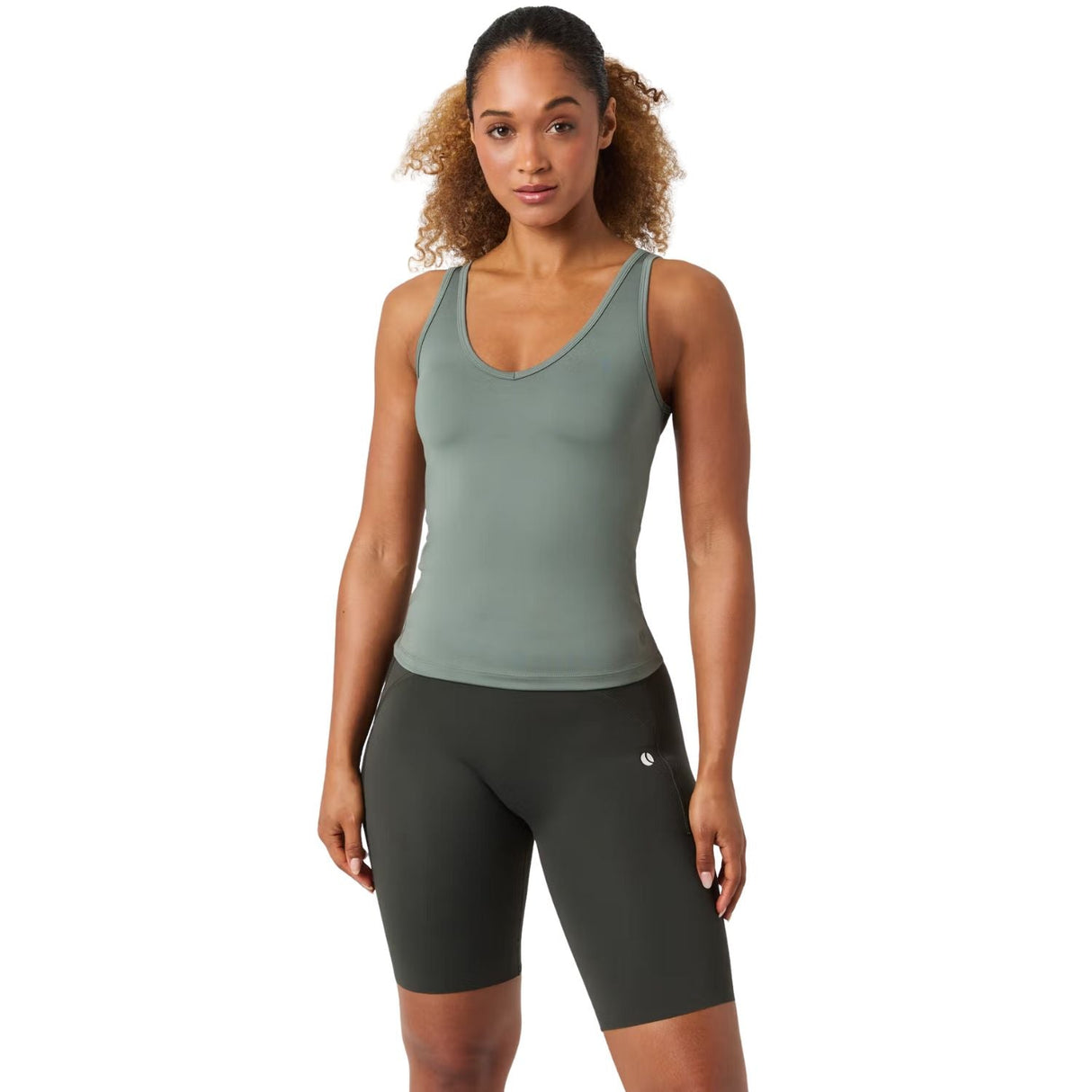 Björn Borg Ace Deep V Neck Tank Top Green -