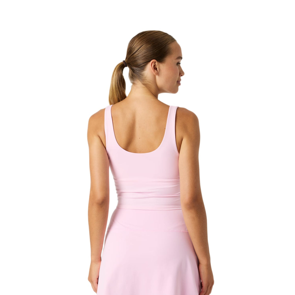 Achterzijde van de lichtroze Bjorn Borg Ace tanktop met racerback