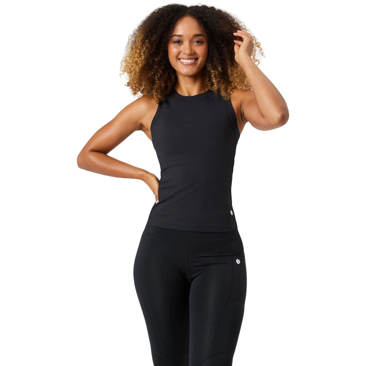 Björn Borg Ace Pocket Ribbed Tank Top Black Beauty - op model