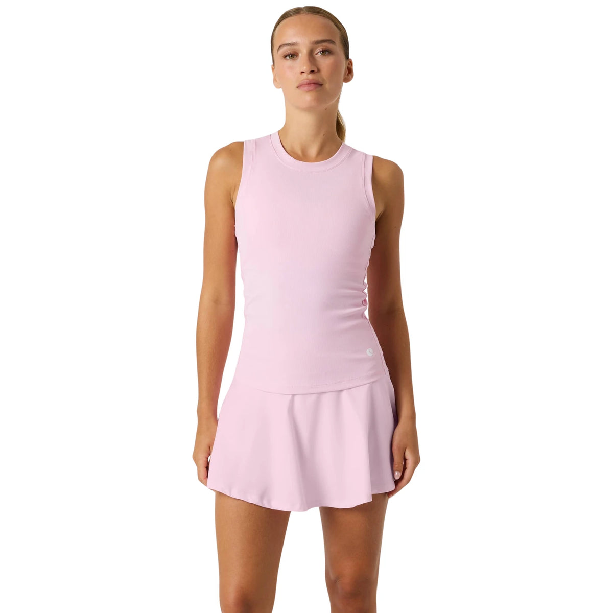 Björn Borg Ace Pocket Ribbed Tank Top Pink Lady - op model