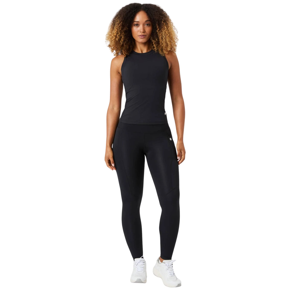 Björn Borg Ace Pocket Tights Black Beauty - ten voeten uit op model