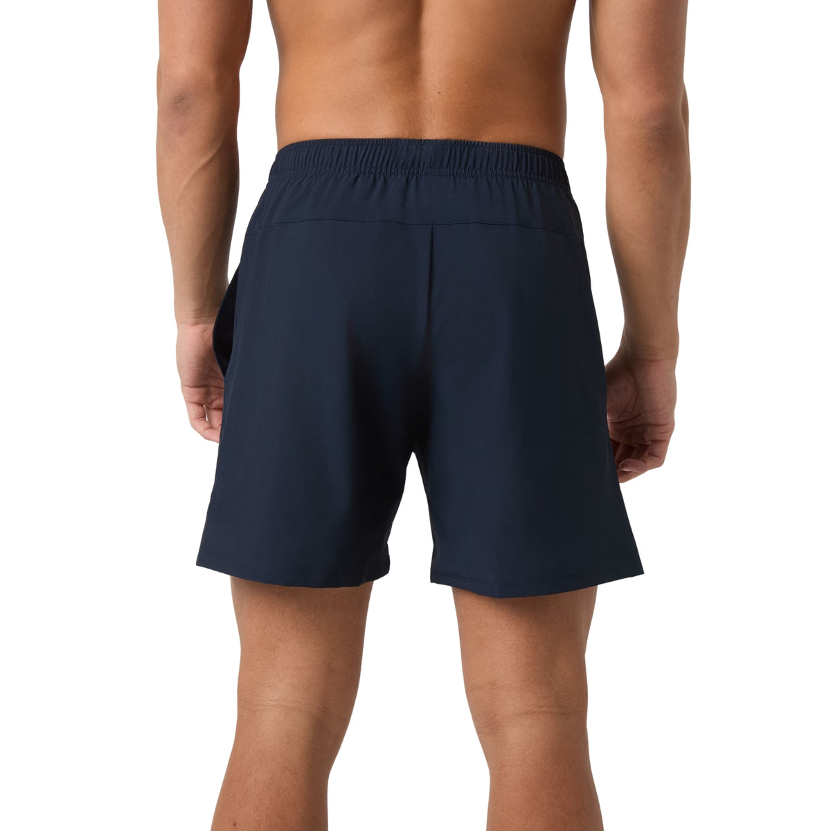 Achterzijde van de donkerblauwe Bjorn Borg Ace Racquet short