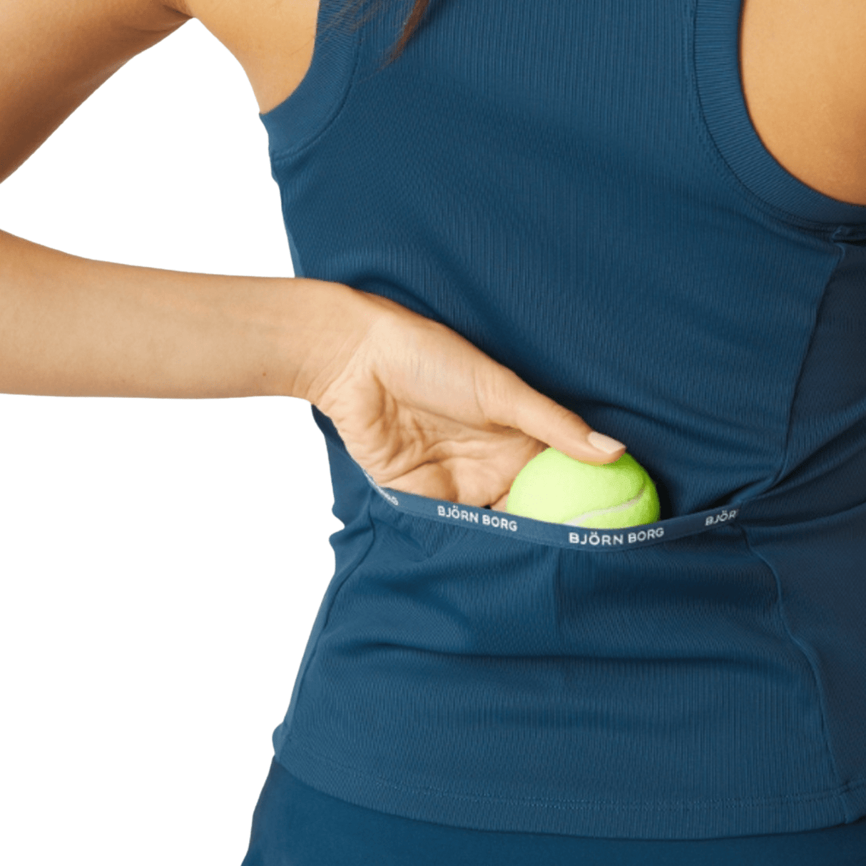 Björn Borg Ace Rib Tank Pocket Blue -