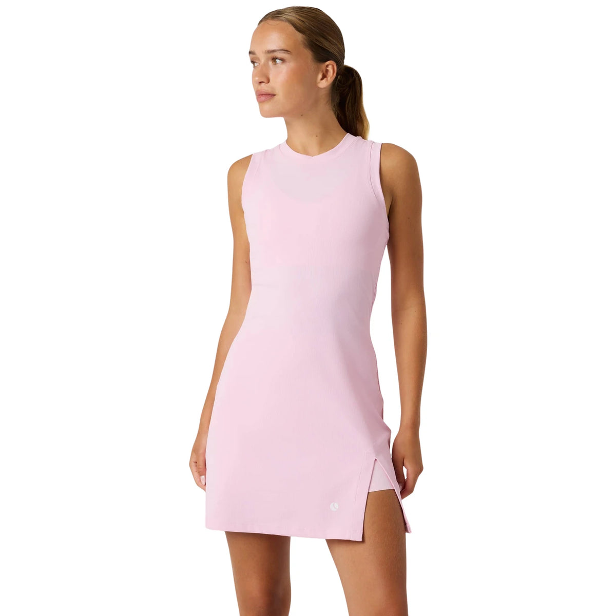 Björn Borg Ace Ribbed Dress Pink Lady - op model