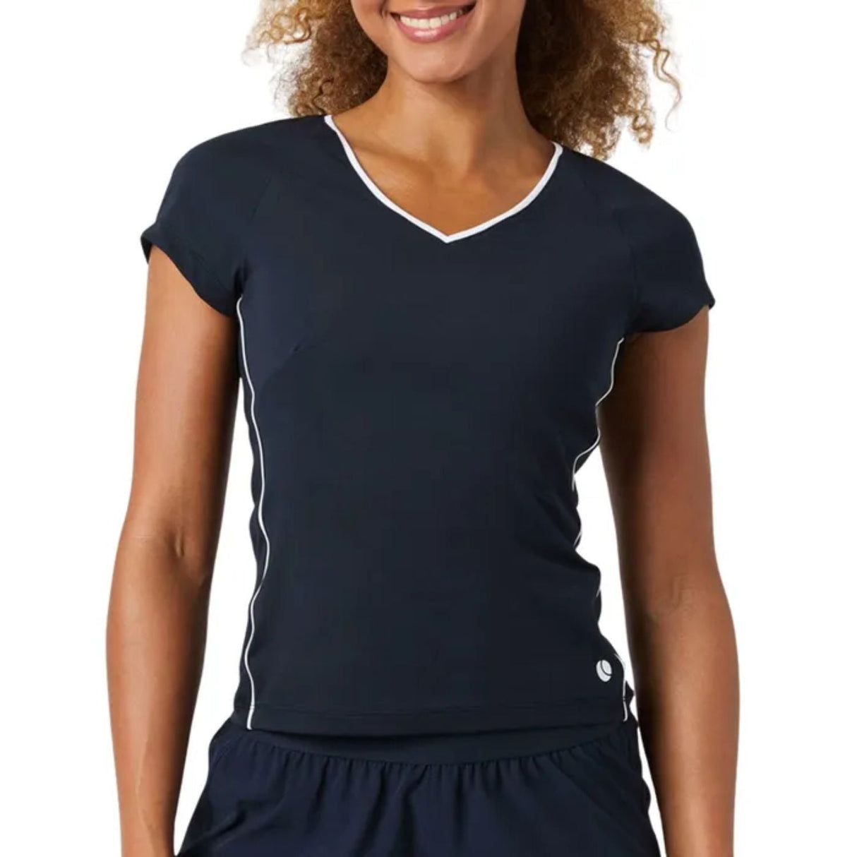 Björn Borg Ace V - Neck T-Shirt Navy -