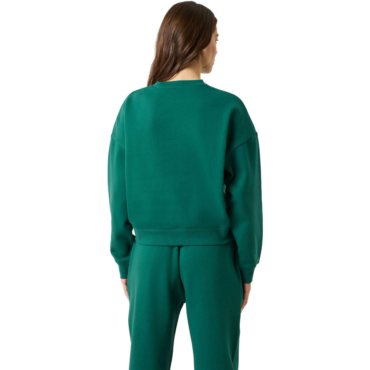 Achterzijde van de groene Bjorn Borg sweater met joggingbroek op model