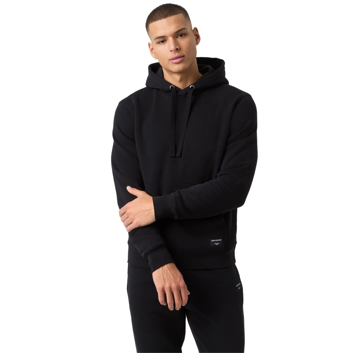Bjorn Borg Centre hoodie voor heren in zwart, gedragen vooraanzicht