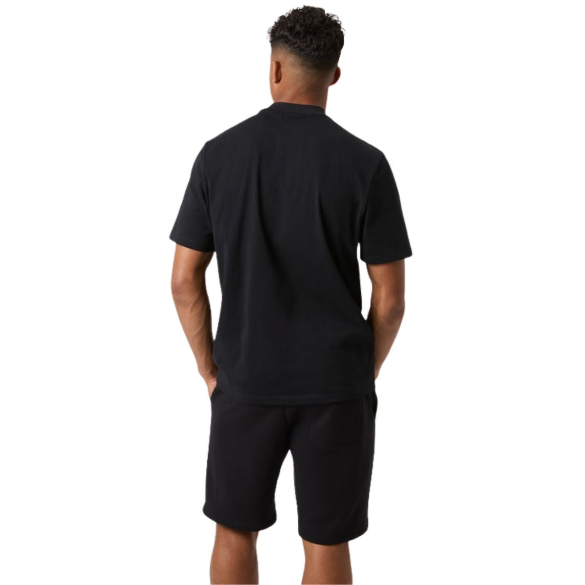 Achterzijde van het zwarte Bjorn Borg Centre oversized T-shirt, gedragen