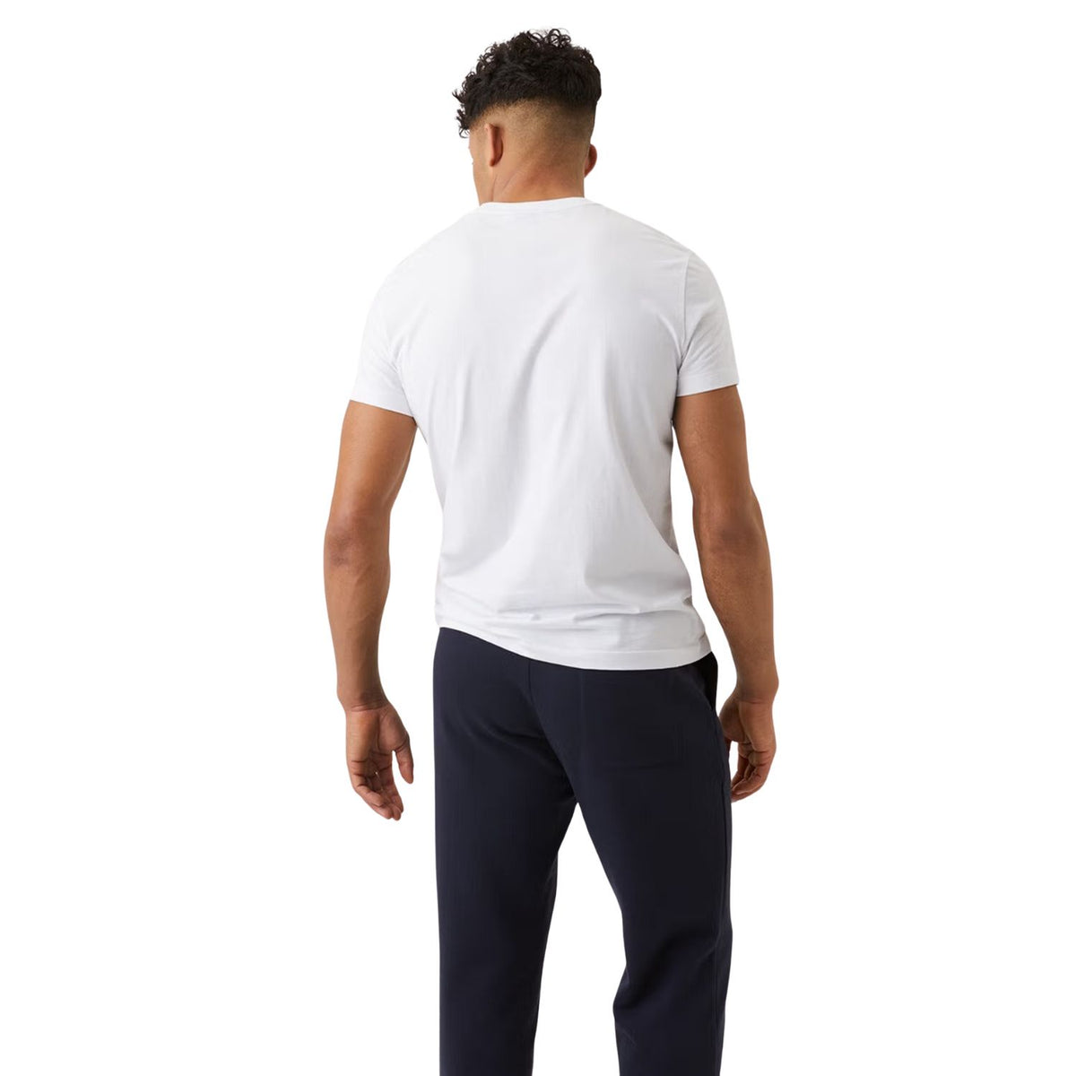 The back of the white Björn Borg Centre T-shirt, worn by a model