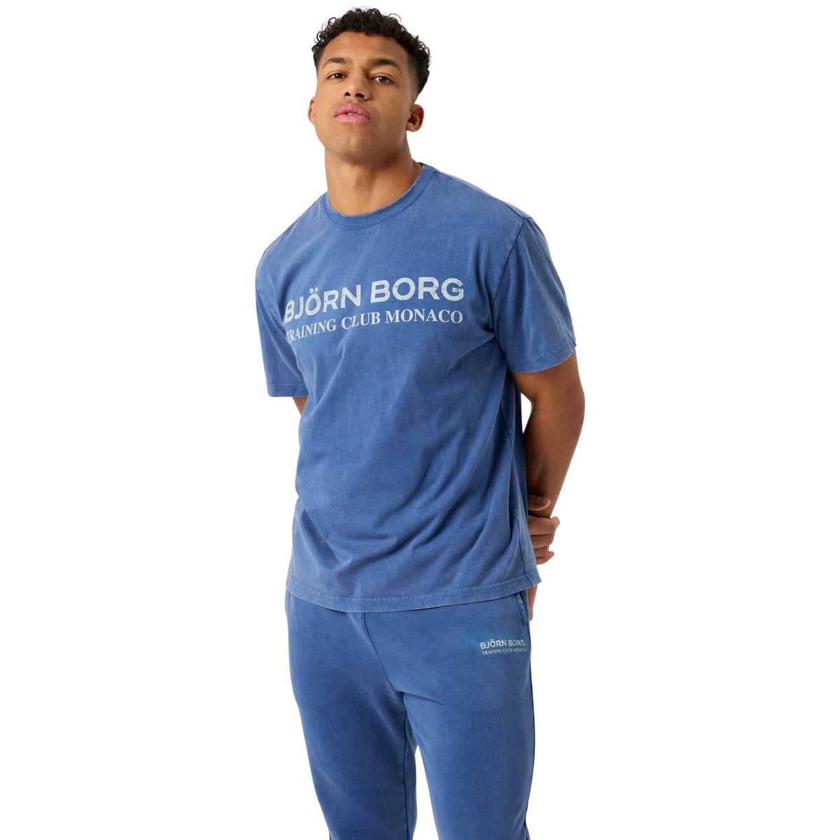 Björn Borg Classic Print T-Shirt Twilight Blue - op model