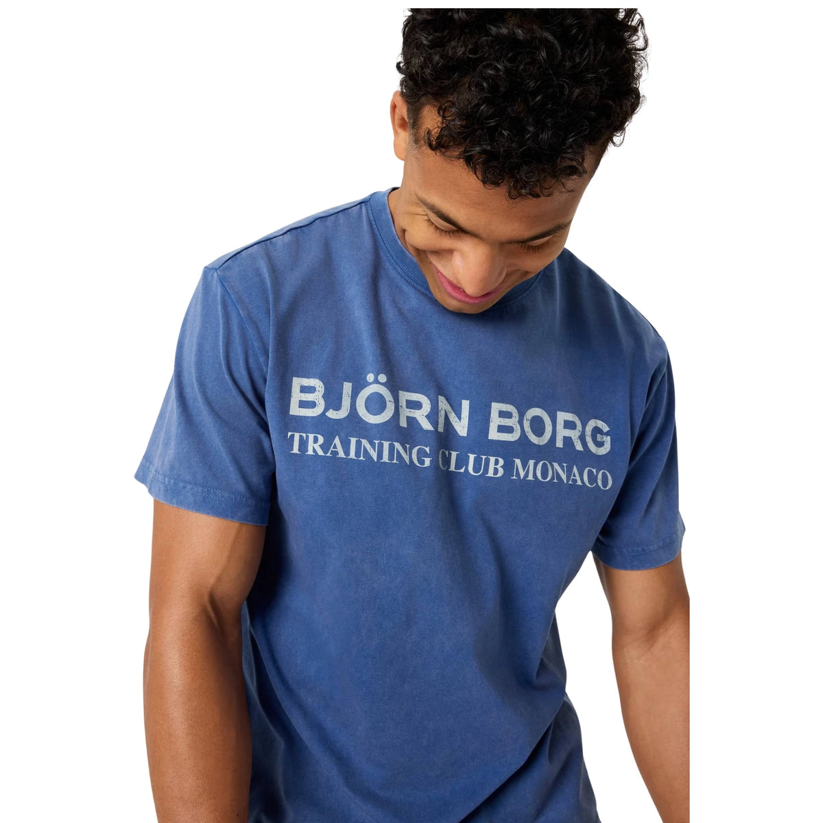 Björn Borg Classic Print T-Shirt Twilight Blue - op model (4)