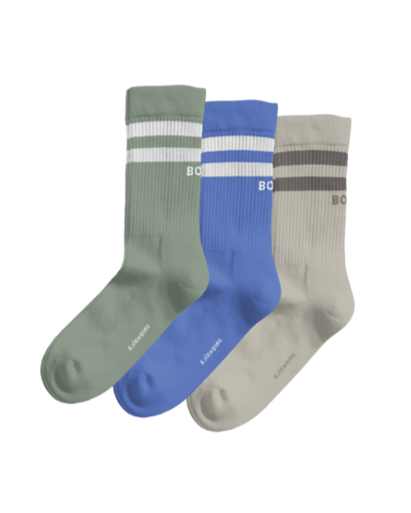 Björn Borg Core Crew Sock Green/Blue/Grey (3 Pack) -
