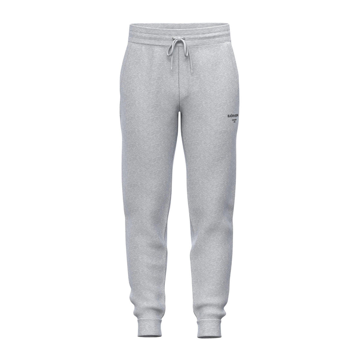 Bjorn Borg Essential 1 joggingbroek voor heren in grijs melange, vooraanzicht
