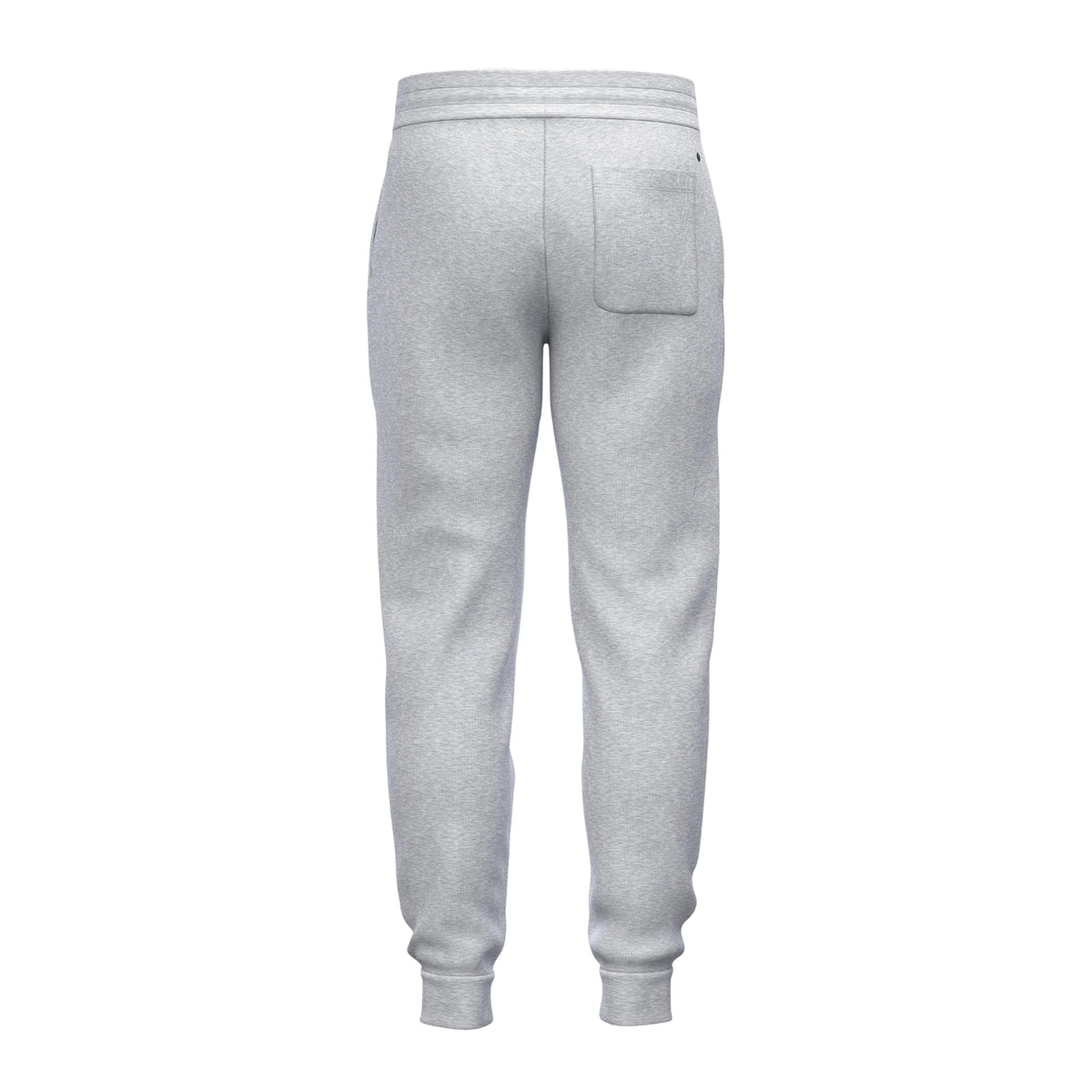 Achterzijde van de grijze Bjorn Borg Essential 1 joggingbroek met achterzak