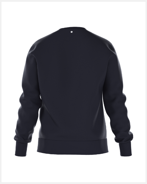 Achterzijde van de marineblauwe Bjorn Borg Essential 1 sweater voor heren