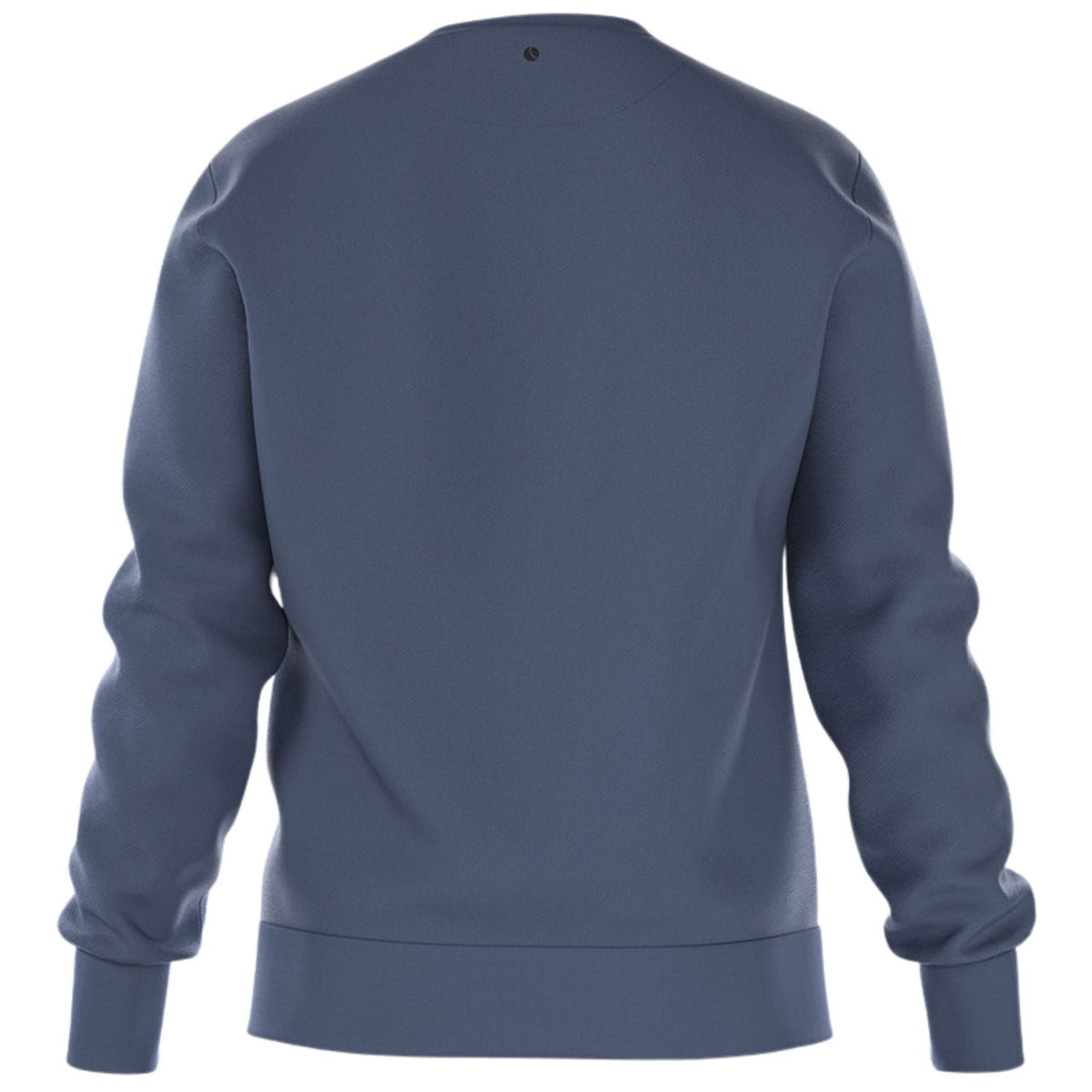 Achterzijde van de staalblauwe Bjorn Borg Essential 1 sweater voor heren