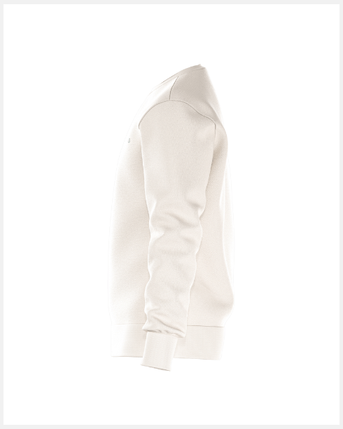 Gebroken witte Bjorn Borg Essential 1 sweater voor heren, schuin zijaanzicht